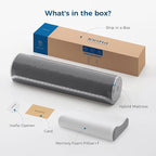 Inofia 12 Inch Twin XL Mattress in A Box, Memory Foam Ergonomic Pillow Included, Medium Firm Feels, Low Motion Transfer, Full Body Support and Release for All Sleeper