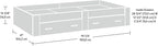 Sauder Beginnings Twin Platform Bed with Storage Drawers, Soft White