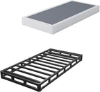 ALDRICH Low Profile Box Spring Twin Size,3 Inch Heavy Duty Metal Box Spring for Twin Bed,Mattress Foundation Non-Slip/No Noise/Easy Assembly (Twin)
