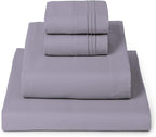 Mellanni Queen Sheets Set - 4 PC Iconic Collection Bedding - Hotel Luxury, Extra Soft, Cooling Bed Sheets - Wrinkle, Fade, Stain Resistant (Queen, Hazy Lilac)