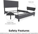 DHP Janford Upholstered Bed, Gray Linen, Full