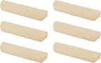6Pcs Unfinished Wood Solid Furniture Pulls Handles,Unfinished Unpainted Paintable Wooden Handles Cupboard Closet Drawer Handle Pull,Length 4.84",Hole Dis.3.78"