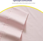 Full Size Bed Sheets - 6 Piece 1500 Supreme Collection Fine Brushed Microfiber Deep Pocket Full Sheet Set Bedding - 2 Extra Pillow Cases, Great Value, Full, Pale Pink