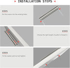 homdiy 10 Pack Adjustable Brushed Nickel Cabinet Pulls 2" to 8.8" (51-224mm) Adjustable Hole Distance Drawer Pulls