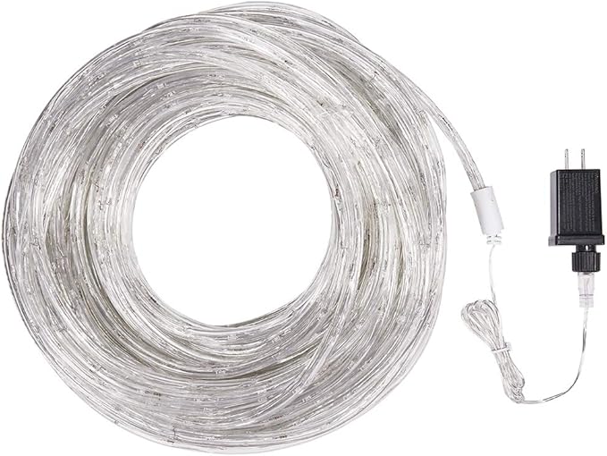 100 Feet 720 LED Rope Lights,2-Wire Low Voltage Waterproof Rope Lights Outdoor,Indoor Background Lighting Idear for Trees,Bridges,Eaves,Pool,Wedding Use(White)