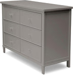 Delta Children Haven 6 Drawer Dresser with Interlocking Drawers - Greenguard Gold Certified, Grey