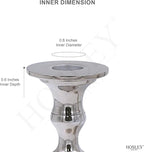 Hosley Set of 2 Silver Finish Taper Candle Holder 8" High. Ideal Gift and Use for Weddings, Party, Spa or Aromatherapy W1