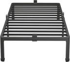 MAF 12 Inch Twin Metal Platform Bed Frame with Round Corner Legs, Mattress Slide Stopper, 3000 LBS Heavy Duty Steel Slats Support, No Box Spring Needed, Noise Free