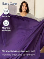 Extra Deep Full Sheet Set - 6 Piece Breathable and Cooling Sheets - Hotel Luxury Bed Sheets Set - Easy & Secure Fit - Soft, Wrinkle Free and Comfy Sheets Set - Purple Sheet Set with Extra Deep Pockets