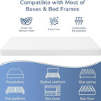 PayLessHere 5 Inch Twin XL Green Tea Memory Foam Mattress Cooling Gel Infused Mattress,Medium Firm Mattresses Fiberglass Free/CertiPUR-US Certified/Bed-in-a-Box/Pressure Relieving Twin XL Size,White