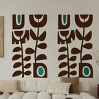 Scandinavian Art Nordic Wall Decals | Custom Colors | Stickers for Office & Home Decor | Holiday Wall Decoration | 22x80 Inches | Peel and Stick