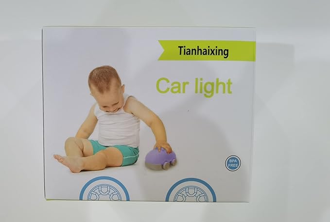 Night Light Kids with Cute Car Design Children's Room LED Bedside Lamp with Changeable RGB Colors Rechargeable Night Light Compatible with Touch Control & Remote Control - Fire Truck