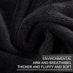 Polar Fleece Blanket Travel Size Lightweight Throw for The Bed Extra Soft Brush Fabric Super Warm Sofa Blanket 50"x 61"(Black Travel)