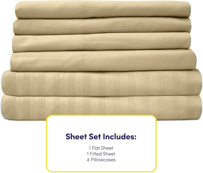 Cal King Size Bed Sheets - 6 Piece 1500 Supreme Collection Fine Brushed Microfiber Deep Pocket California King Sheet Set Bedding - 2 Extra Pillow Cases, Great Value, California King, Dobby Sage