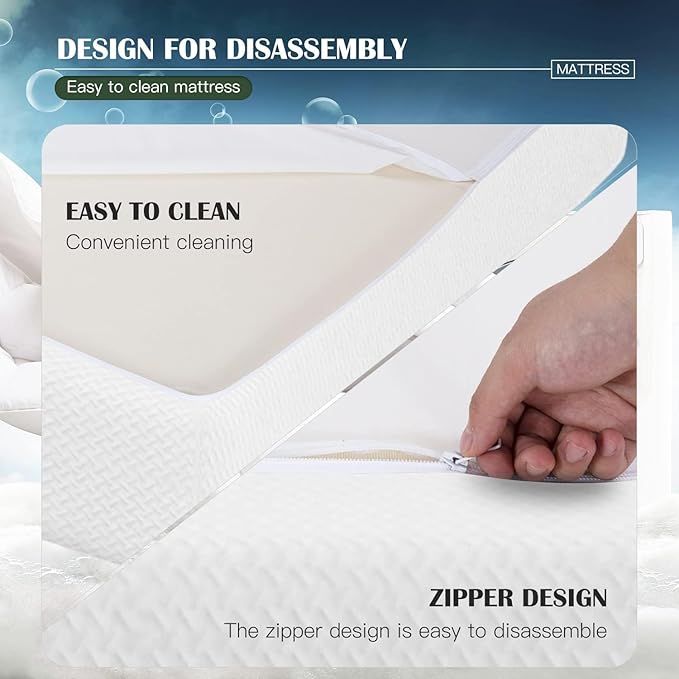 PayLessHere Base Foam Mattress 8 inch Mattress, CertiPUR-US Certified,Breathable Bed Mattress for Cooler Sleep Supportive & Pressure Relief,Removable Soft Cover,White Twin