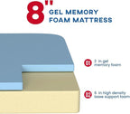 BestMassage | 8 Inch Twin Mattress | Gel Memory Foam | Medium Firm Feel | White | Bed in a Box, CertiPUR-US Certified | Pressure Relief, Cooling Ventilated Foam | Breathable Knit Cover