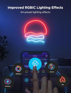 Govee RGBIC Neon Lights, LED Smart Neon Rope Light 2 Works with Matter, Alexa, Google Assistant, Custom DIY Neon Strip Lights for Bedroom and Wall Decor, Softer Material, 9.8ft, White