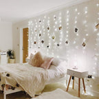 Lighting EVER 594 LED Curtain Lights Cool White, Hanging Fairy String Lights for Bedroom Wall, Indoor Outdoor Backdrop Lights for Wedding, Party, Patio Gazebo (20x10ft, 27 Strings, 9" Apart)