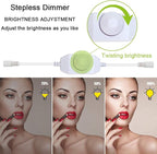13ft/4M Led Vanity Mirror Lights Kit Bendable NO Need to Cut Vanity Make-up Mirror Cloakroom Adjustable Flexible Strip Light Table Set with Dimmer and Power Supply Mirror Not Included