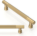 10 Pack Champagne Bronze Knurled Cabinet Pulls 5 Inch(128mm) Kitchen Cabinet Handles Solid Zinc Alloy Cabinet Hardware Drawer Pulls