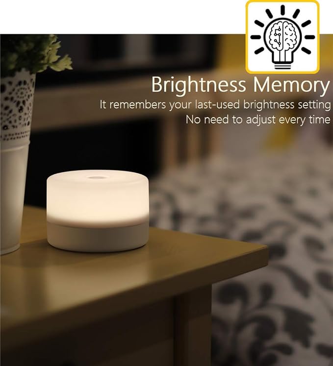 Bedside Lamp, Dimmable Touch Tap Light Novelty Light, Kids Children Adult LED Nightlight, Table Desk Atmosphere Decorative Mood Light Lamp, Bedroom Living Room Baby Nursery Night Light
