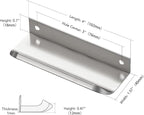 Ravinte Hardware 12 Pack Silver Cabinet Handles, 4 Inch (102mm) Finger Edge Pulls, 3 Inch Hole Center, Finger Pulls for Cabinets