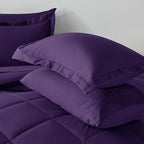 CozyLux Full Size Comforter Sets Purple - 7 Pieces Bed in a Bag Full, Luxury Soft Bed Set for All Seasons, Bedding Set with Down Alternative Comforter, Sheets, Pillowcases & Shams