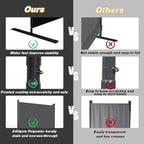 Room Divider, 8 Panel Folding Privacy Screens with Wider Support Feet, 6 Ft Portable Room Partition for Room Separator, 176" W X 71" H, Grey