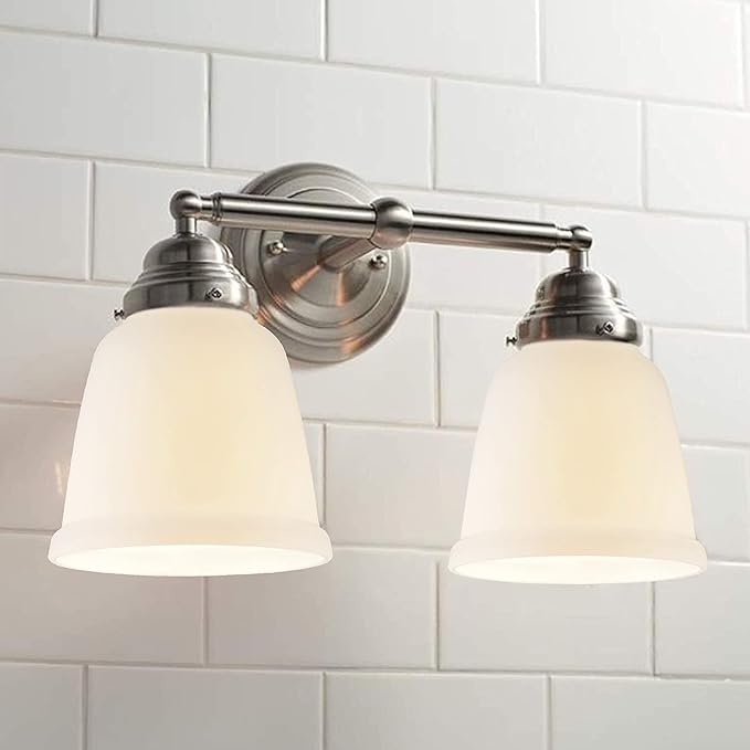 Aspen Creative 23045-4 Transitional Style Bell Shaped Frosted Replacement Glass Shade, 2-1/8" Fitter Size, 4-5/8" high x 4-5/8" diameter, 4 Pack