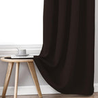 ChrisDowa 100% Blackout Curtains for Bedroom with Black Liner, 2 Thick Layers Total Blackout Thermal Insulated Grommet Long Window Curtains 2 Panels Set (Brown, 52 x 95 Inch)