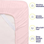 Queen Sheets Pale Pink - 6 Piece 1500 Supreme Collection Fine Brushed Microfiber Deep Pocket Queen Sheet Set Bedding - 2 Extra Pillow Cases, Great Value, Queen, Pale Pink