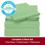 Mellanni Twin XL Sheets Set - 3 PC Iconic Collection Bedding - Hotel Luxury, Extra Soft, Cooling Bed Sheets - Wrinkle, Fade, Stain Resistant (Twin Extra Long, Pistachio)
