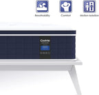 Coolvie King Size Mattress, 12 Inch Hybrid King Mattress in a Box, Medium Firm Feel with Memory Foam, Pocket Spring for Motion Isolation, Extra Lumbar & Shoulder Support for Pain Relief, 80x76x12