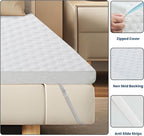 EDILLY 3 Inch Cooling Gel Memory Foam Mattress Topper Twin XL Size,with Removable & Washable Bamboo Cover,Soft Breathable Mattress Pad,Bed Topper for Back Pain Relief (38x80)