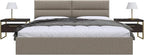 Vänt Upholstered Wall Panels - King/Cal King Size Wall Mounted Headboards - Faux Merino Wool Brown - Twin/King - Set of 4 Panels (Each Individual Panel 39"x11.5")