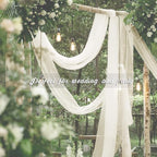 NICETOWN Decorative Long Scarf Valance for Window - Wedding Scarf Valance, Voile Curtain Bed Canopy for Living Room, Bedroom, Ceremony (1 Panel, W60 x L216, Yellow Beige)