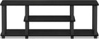 Furinno ‎20 Pounds Turn-N-Tube No Tools 3D 3-Tier Entertainment TV Stand up to 50 inch TV, Square Tubes, Americano/Black