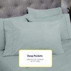 Sweet Home Collection 6 Piece Bed Sheet Set, Twin, Slate