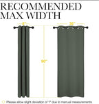 NICETOWN Room Darkening Curtain Panels - Toddler Boy Bedroom Drapes with Grommet Top, Energy Smart Window Treatment Curtains(Dark Mallard, 42 inches W x 90 inches L, 2 Panels)