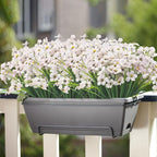 20 Bundles Artificial Flowers, Outdoor Indoor UV Resistant Fake Flowers No Fade Faux Plastic Plants Garden Porch Window Box Decoration