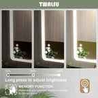 30x36 Inch LED Bathroom Mirror with Lights, Black Metal Framed LED Mirror for Bathroom, 3 Colors and Stepless Dimmable Wall Mounted Lighted Bathroom Vanity Mirror, Anti-Fog, Memory
