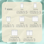 LuxClub 5 PC Sheet Set Bed Sheets Deep Pockets 16" Eco Friendly Wrinkle Free Cooling Machine Washable Hotel Bedding Silky Soft - Aquamarine Split King