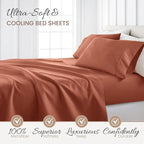 Linen Market Bed Sheets for California King Size Bed (Clay) - Sleep Better Than Ever with These Soft and Cooling California King Sheets - Deep Pocket Fits 16" Thick Beds - 4 Piece Cal King Sheet Set