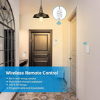 DEWENWILS Wireless Wall Light Switch Kit, 10A/1200W, No WiFi Needed Remote Control Switch for Small Appliance, Lamps, Lighting Fixture, No in-Wall Wiring, Long RF Range, 3 Pack Switches+1 Receiver