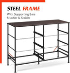 WLIVE Dresser for Bedroom with 6 Drawers, Wide Fabric Dresser TV Stand for 50 Inches TV with Metal Frame, Wooden Top, Fabric Storage Organizer for Livingroom, Hallway, Dark Gray