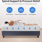 PayLessHere 12 inch Memory Foam Mattress Cooling Gel Green Tea Infused Mattress,Fiberglass Free,CertiPUR-US Certified,Cooler Sleep Supportive & Pressure Relief,White California King