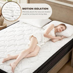 Mattress King Size 14 Inch - Memory Foam Hybrid Mattresses for Pressure Relief & Motion Isolation - Medium Firm King Mattress with Pocketed Coils Breathable Bamboo Cover Certipur-Us Certified