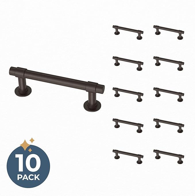 Franklin Brass Francisco (5-Pack) Cabinet Handles 3' Hole Center Deep Bronze Kitchen Drawer Pulls Dresser, Furniture Hardware P29520K-324-B