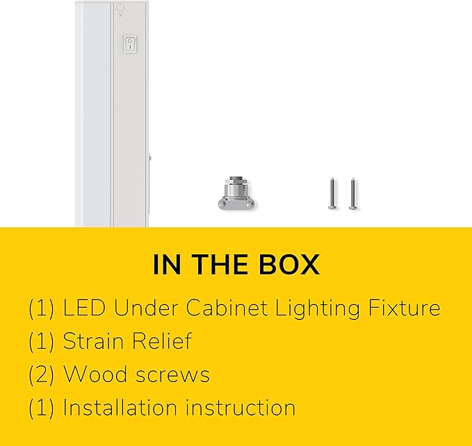 GETINLIGHT 30-inch Hardwired Only LED Under Cabinet Lighting, Soft White(3000K), Dimmable, Matte White Finished, ETL Listed, IN-0201-14-WH