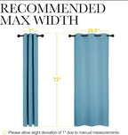 NICETOWN Thermal Insulated Curtains Blackout Draperies, Window Treatment Solid Grommet Room Darkening Drape Panels for Bedroom (Teal Blue, Set of 2, 34 by 72 inches Long)